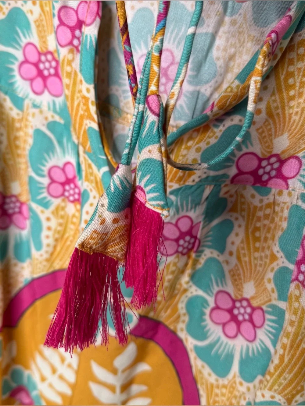 Natural Life Maribel Matching Top & Shorts Set Size Small/Medium Mustard Floral